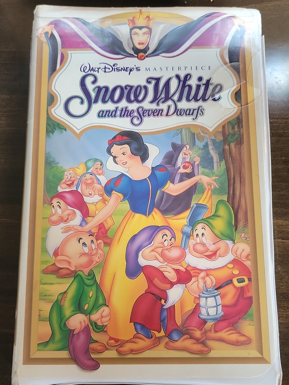 Disney Snow White VHS with Yellow, Blue, Red, Green, Purple Accents
